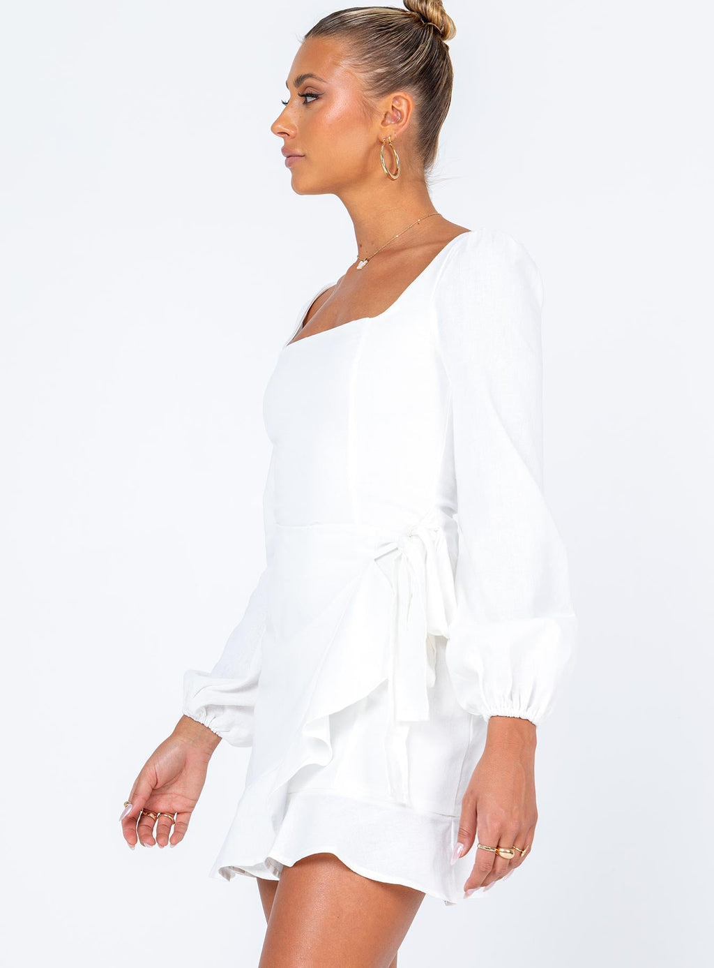 product Princess Polly High Neck  The Villa Mini Dress White